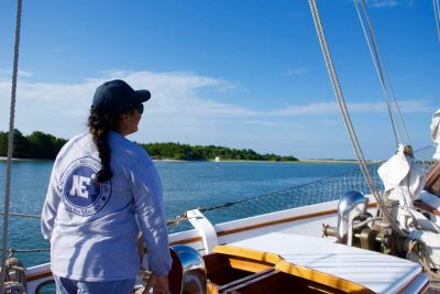Aunofo Havea, woman on tallship, sailing, northeast maritime institute, hands-on learning, sailing the east coast